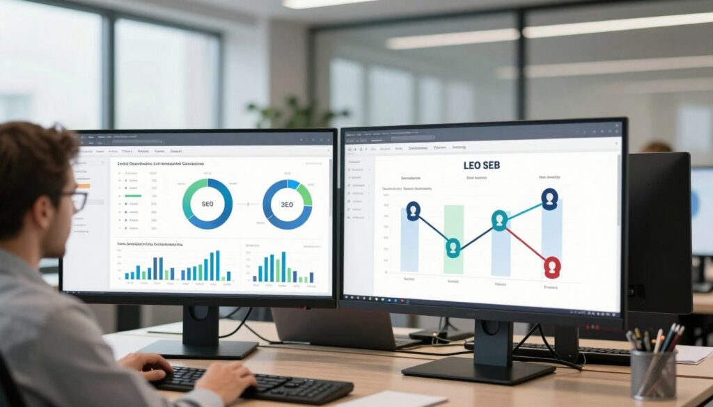 B2B Leadgenerierung SEO Strategie Visualisierung