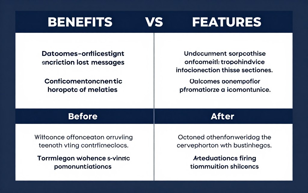 Benefit vs Feature orientierte Landingpage Texte
