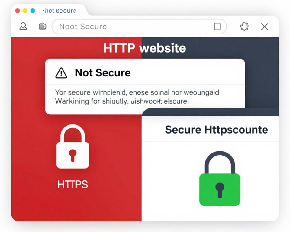 Browser-Sicherheitswarnung bei fehlender SSL-Verschlüsselung