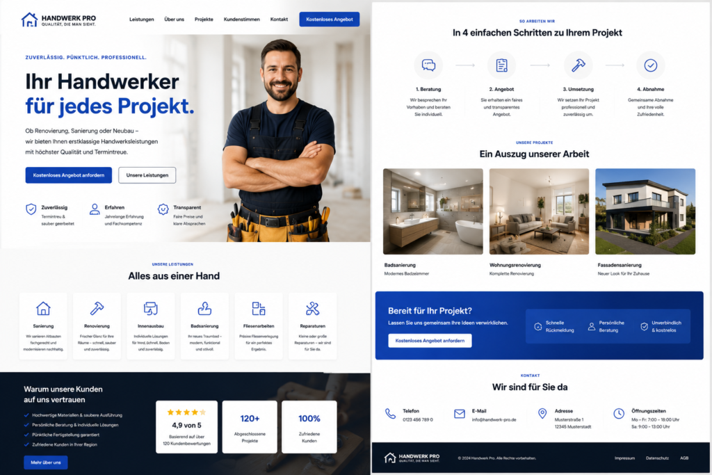 Die Website für Handwerker