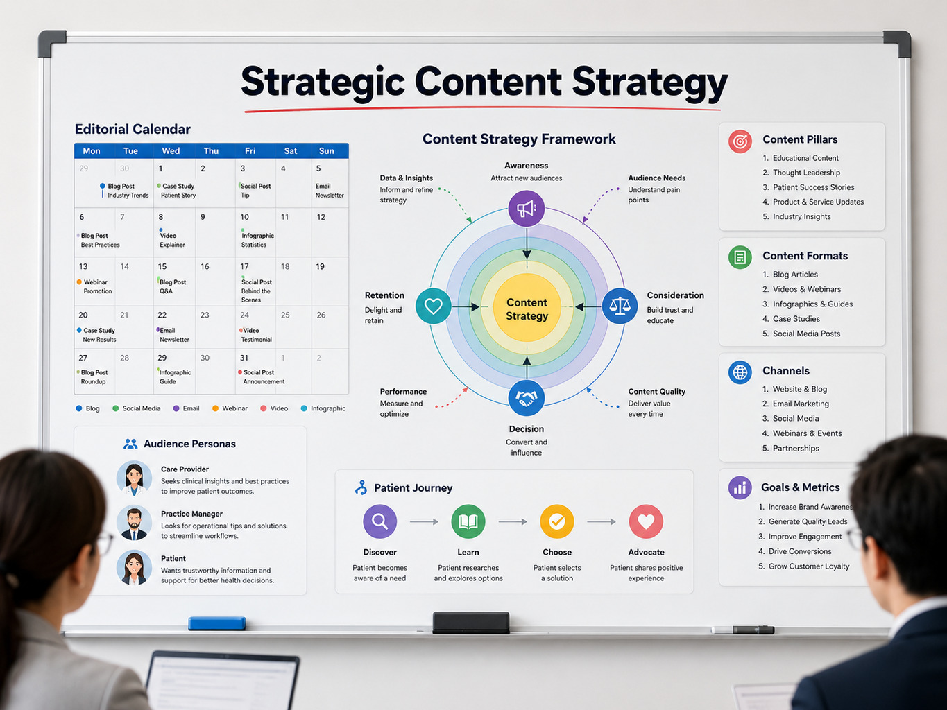 Content-Strategie Planung für medizinische Website mit Themenplan und SEO-Ausrichtung