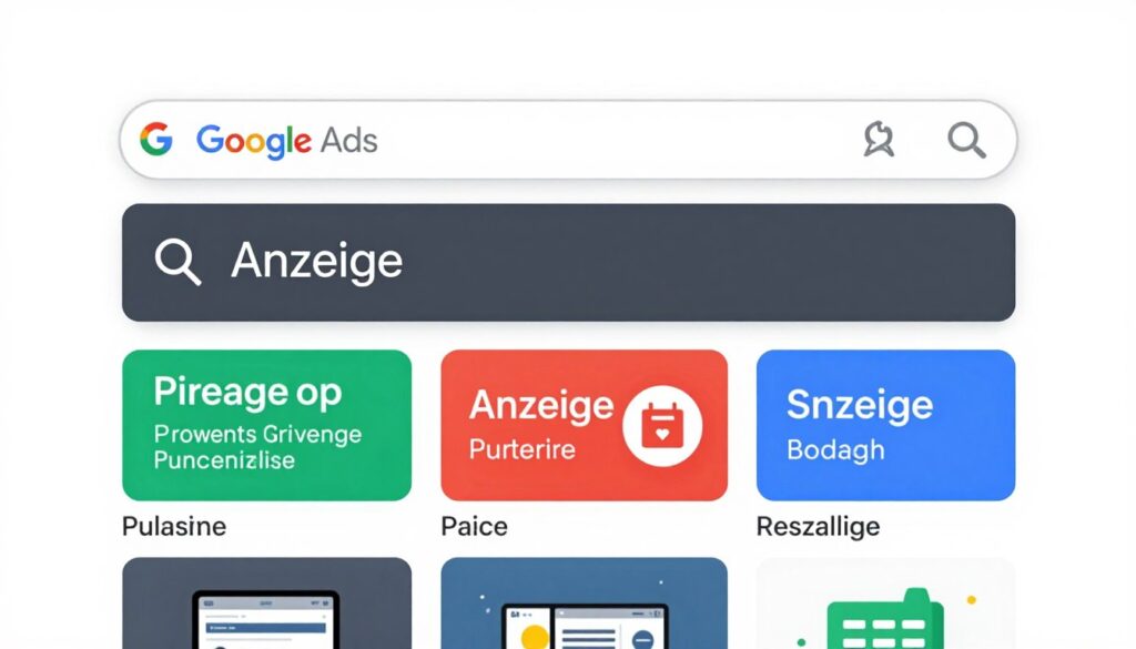 Google Ads Anzeigen in Suchergebnissen