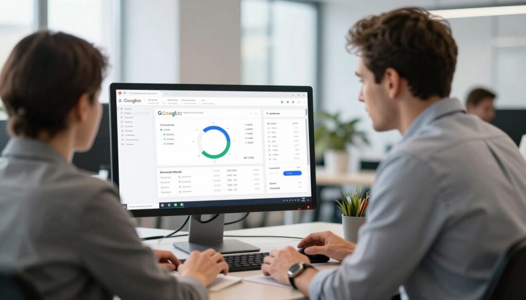 Google Ads Betreuung Wien - professionelle Kampagnenverwaltung am Computer