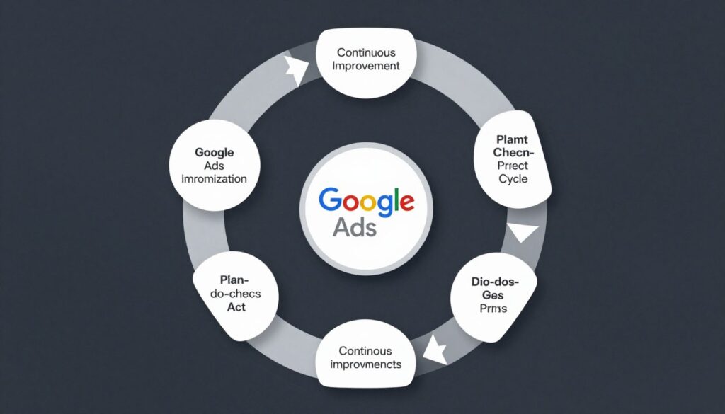 Google Ads Optimierungs Zyklus und kontinuierlicher Verbesserungsprozess