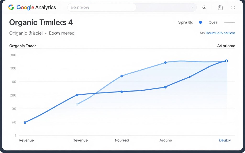 Google Analytics 4 E-Commerce-Tracking Report für WooCommerce organischen Traffic