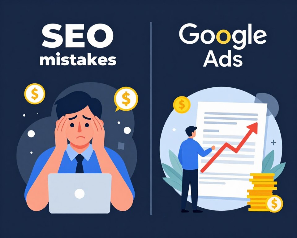 Häufige Fehler bei der Wahl zwischen SEO und Google Ads