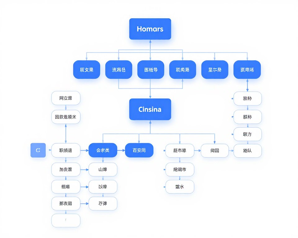 Hierarchische Website-Struktur mit logischer Navigation und Seitenarchitektur