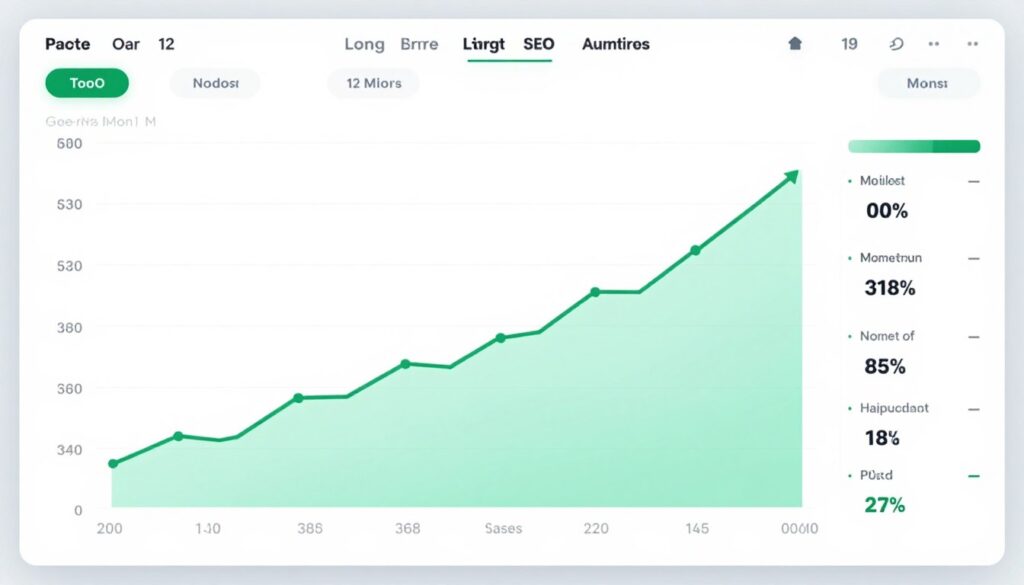 Langfristige SEO Entwicklung Graph