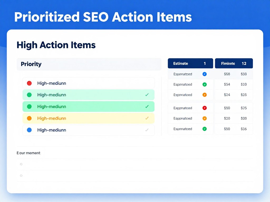 Priorisierte Maßnahmenliste für SEO-Optimierung