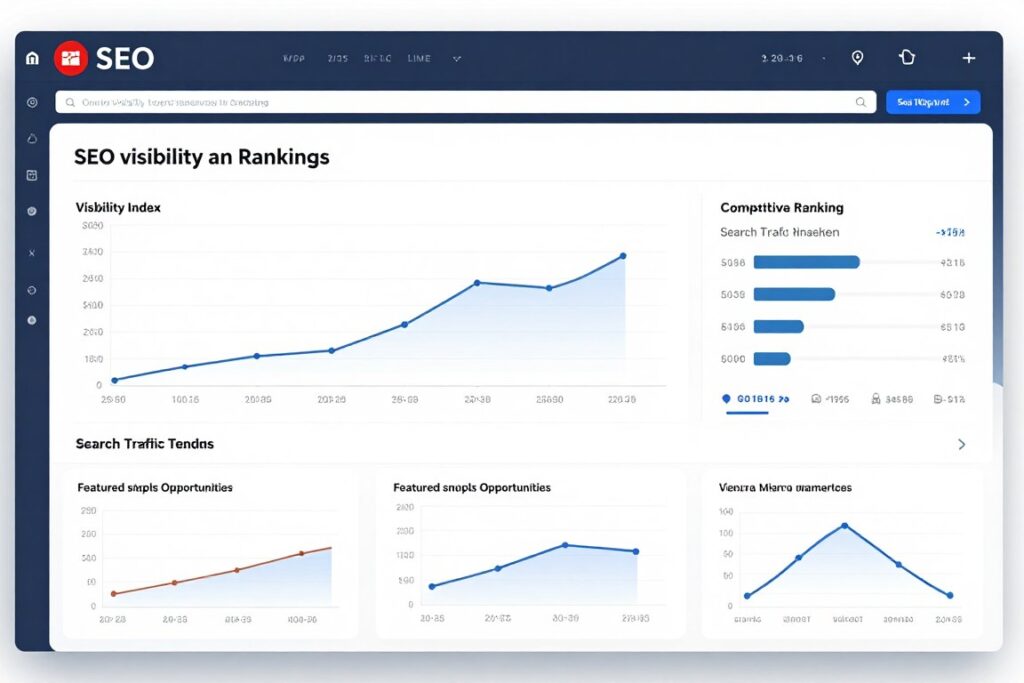 Rankings und Sichtbarkeit Analyse-Dashboard
