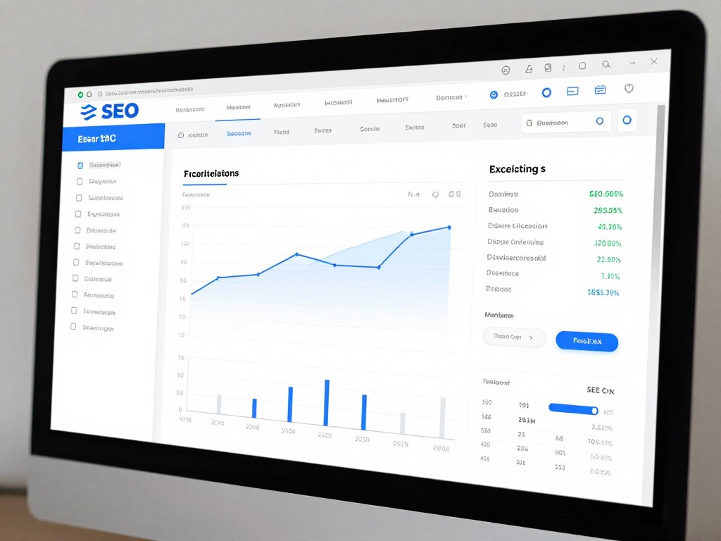 SEO Analyse Dashboard zeigt Website-Performance und Ranking-Entwicklung für Arztpraxis
