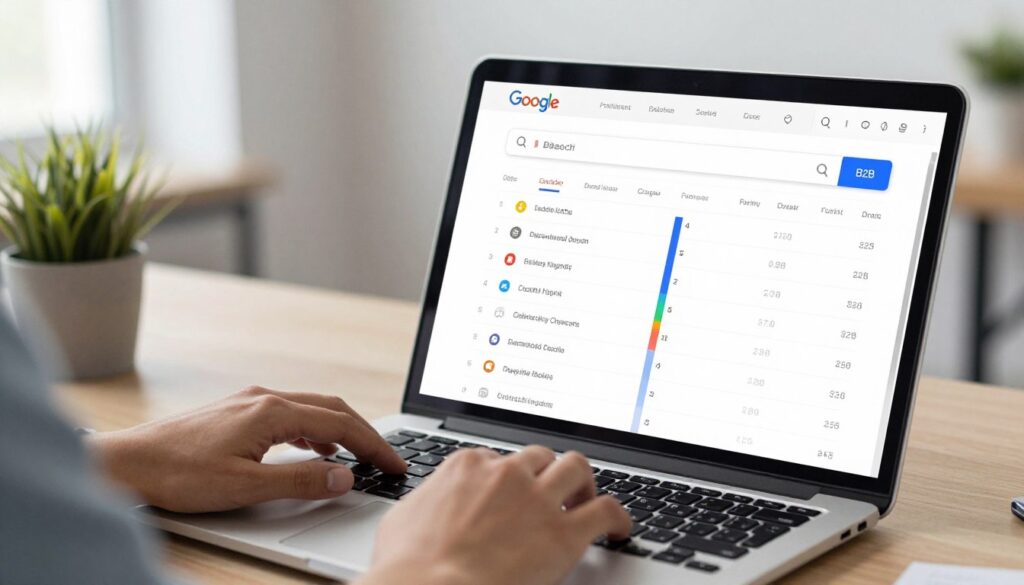 SEO Bedeutung für B2B Leadgenerierung Illustration