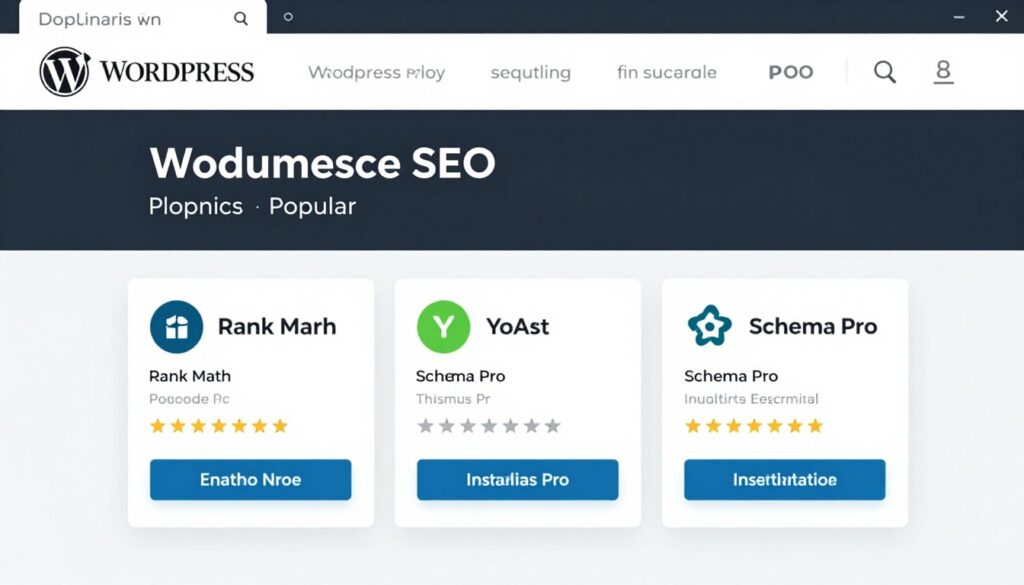 Übersicht wichtiger WooCommerce SEO-Plugins im WordPress-Dashboard
