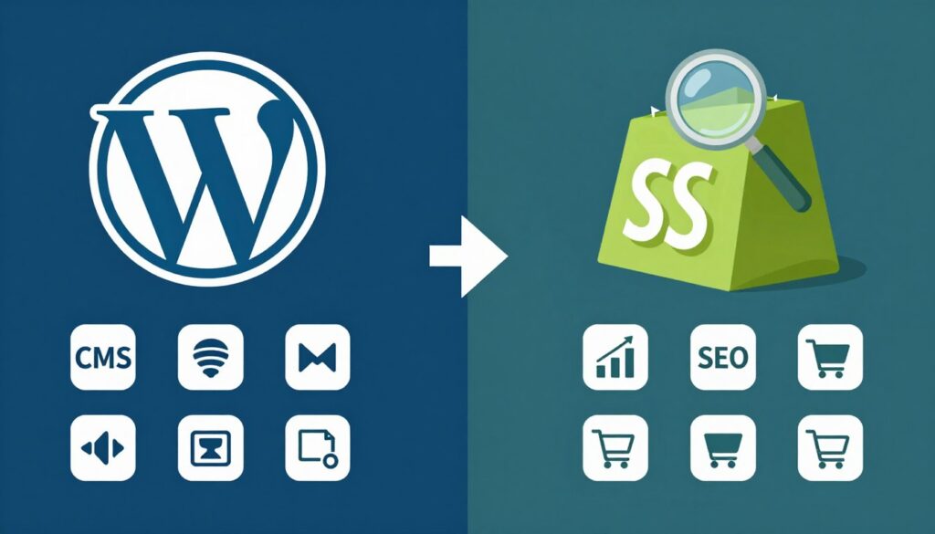 WordPress oder Shopify SEO Vergleich für österreichische Unternehmen