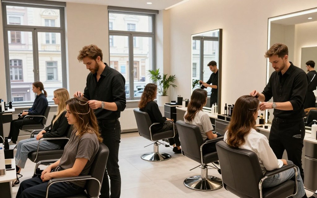 Erfolgreicher moderner Friseursalon in Wien
