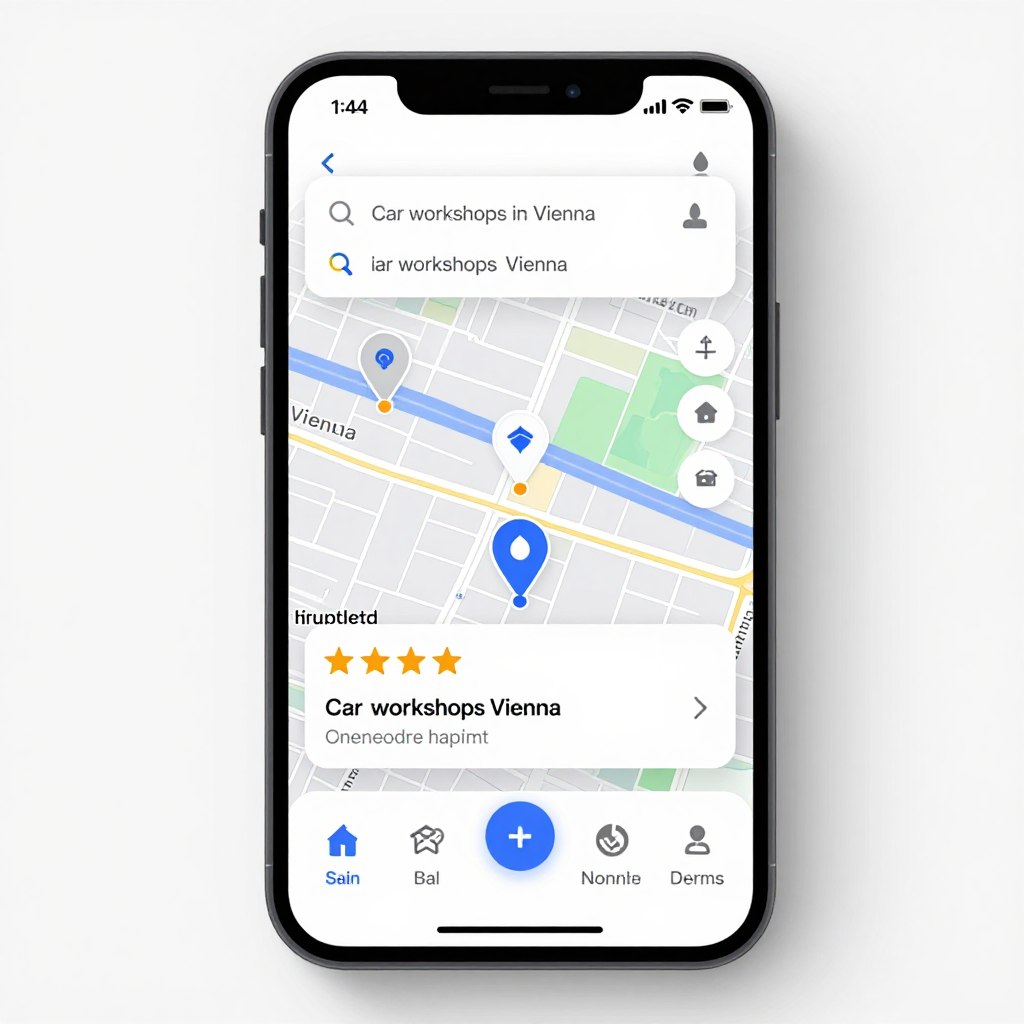 Google Maps Optimierung Autowerkstatt lokale Suchergebnisse Wien