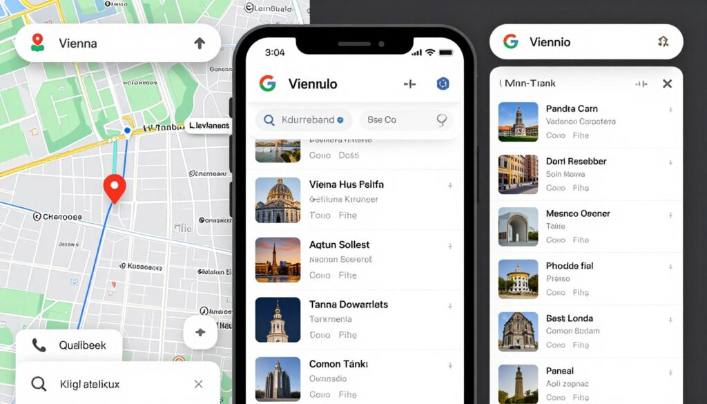 Google Maps lokale Suchergebnisse Wien