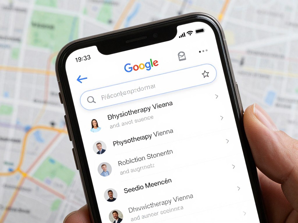 Google Suchergebnisse für SEO für Physiotherapeuten Wien auf Smartphone Google Suchergebnisse für SEO für Physiotherapeuten Wien auf Smartphone
