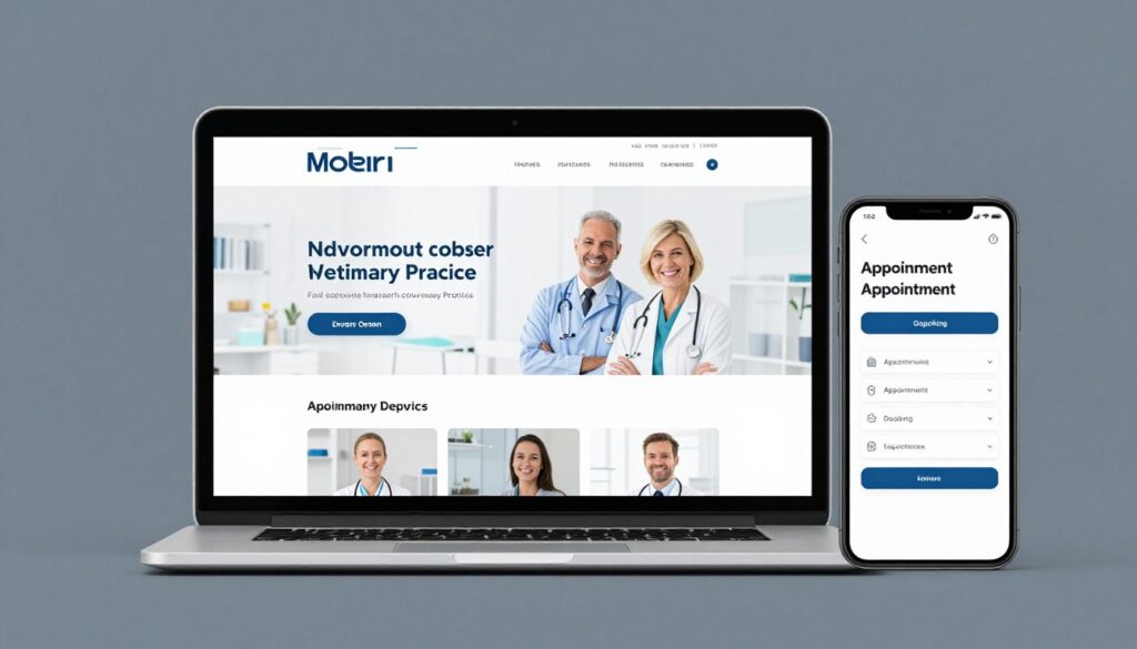 Moderne Tierarzt Website mit optimierter Benutzerführung