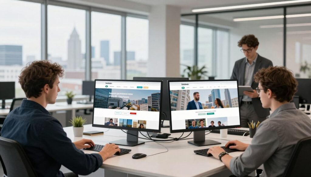 Modernes Webdesign Wien Büro mit Entwicklerteam