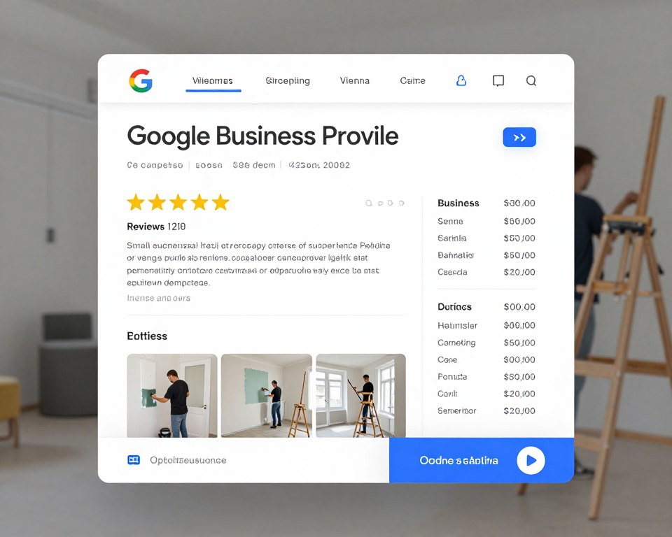 Optimiertes Google Business Profile eines Malerbetriebs in Wien