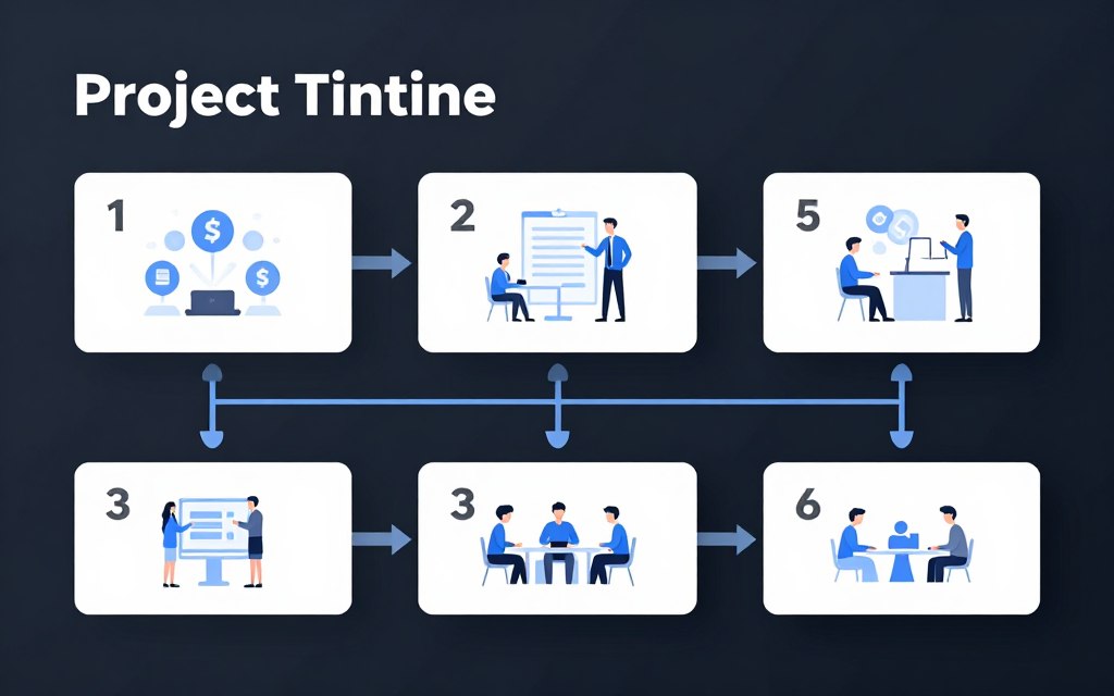 Projektablauf Visualisierung mit Timeline