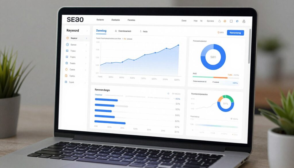 SEO-Analyse Dashboard mit Rankings