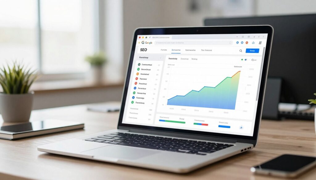 SEO Strategie Autowerkstatt Dashboard Analytics Keyword Rankings