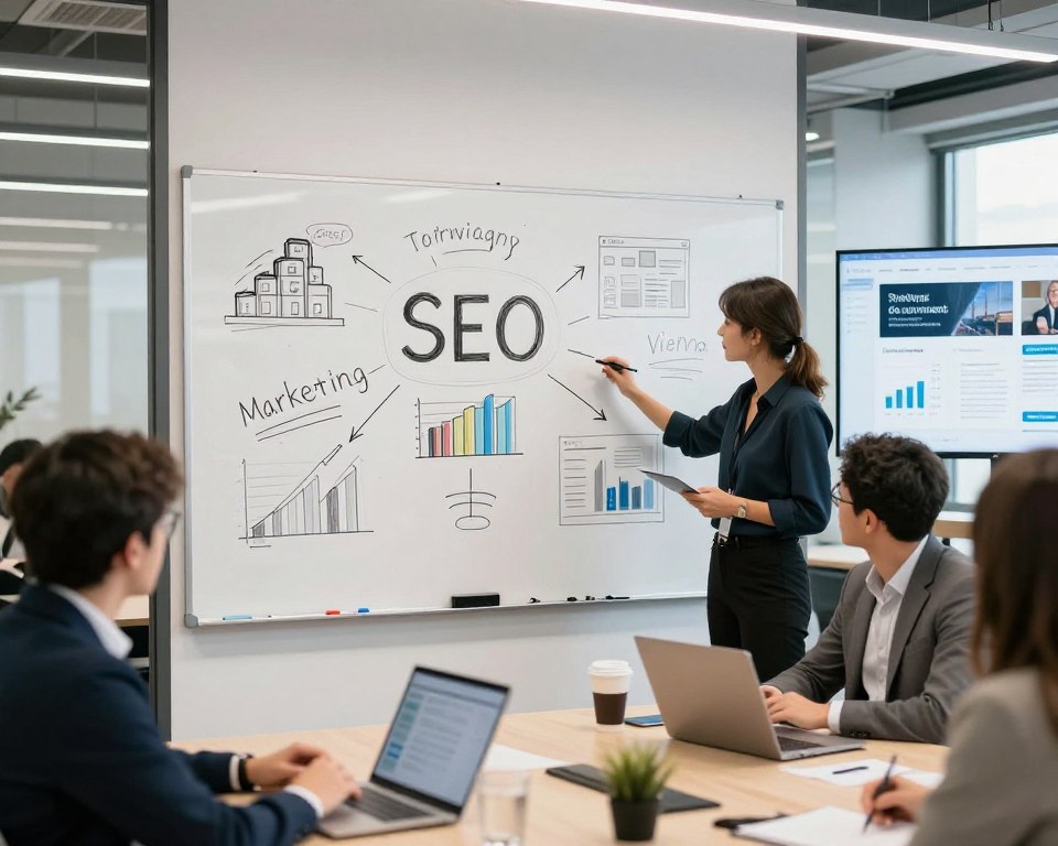 SEO strategy planning for architectural firm website optimization
