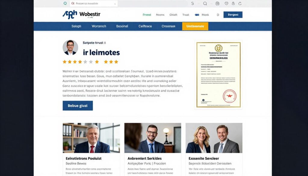 Vertrauenselemente Website Wien