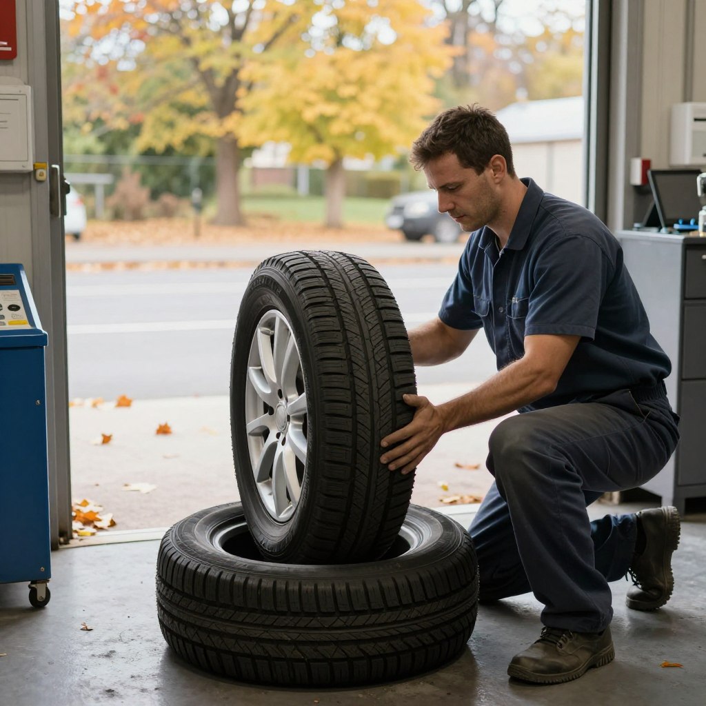 Winterreifen wechseln Herbst Autowerkstatt Vorbereitung
